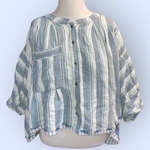 We The Free / Free People Libson Striped Button-up Shirt